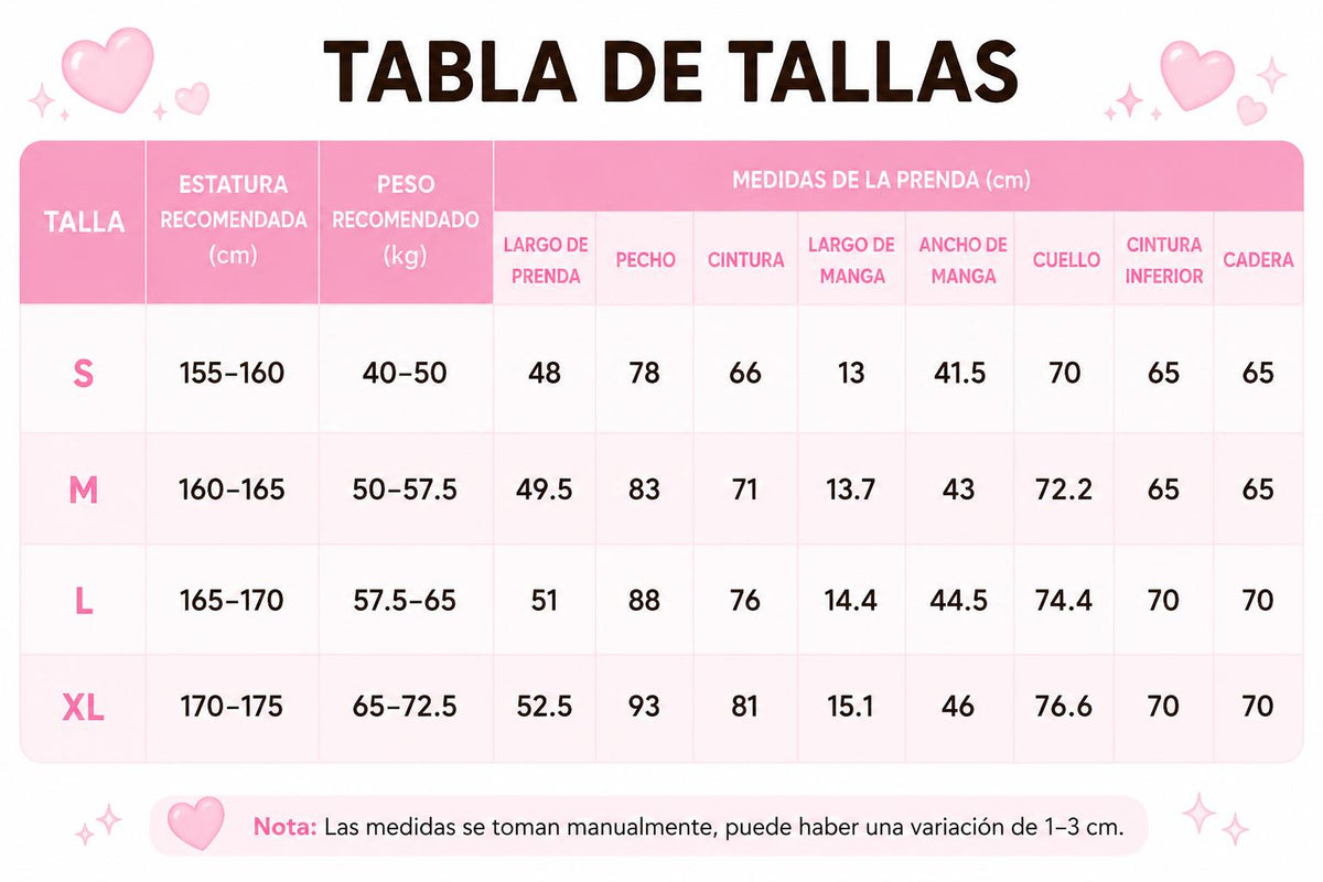 Guía de tallas