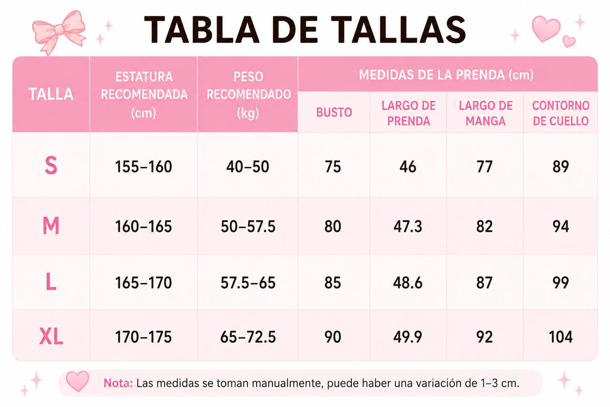 Guía de tallas