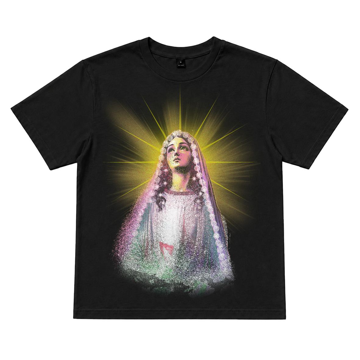 Camiseta Unisex con Estampado Religioso de la Virgen deGuada