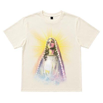 Camiseta Unisex con Estampado Religioso de la Virgen deGuada
