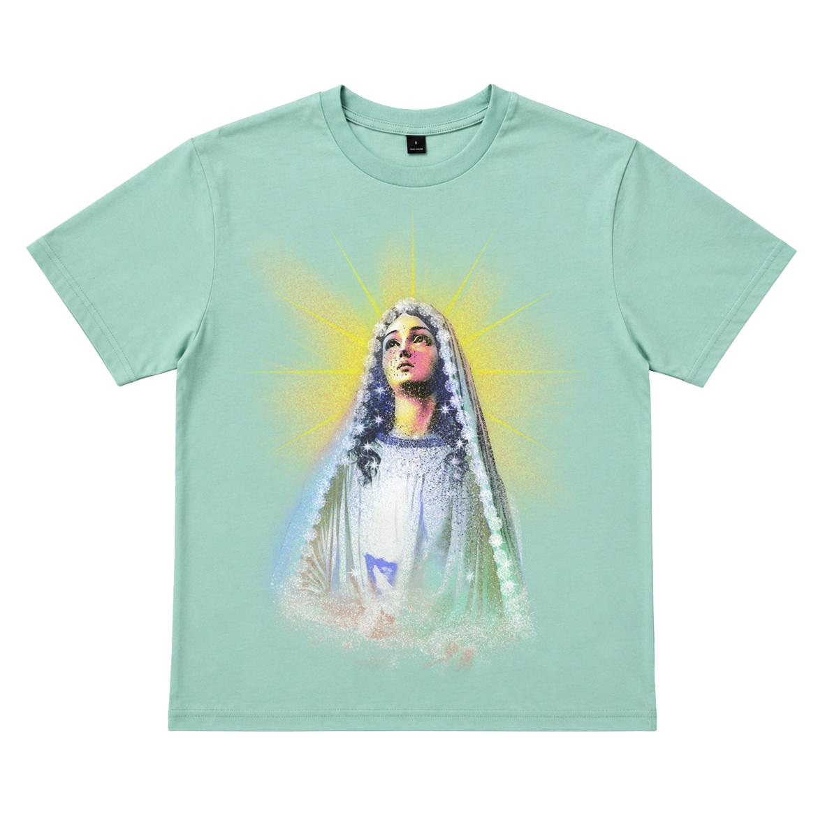 Camiseta Unisex con Estampado Religioso de la Virgen deGuada