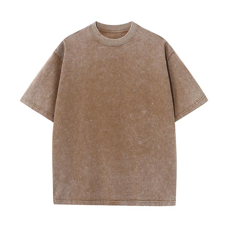 Playera Oversize Lavado Ácido, Camiseta de Algodón Pesado Vi