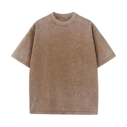 Playera Oversize Lavado Ácido, Camiseta de Algodón Pesado Vi