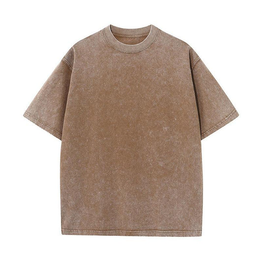 Playera Oversize Lavado Ácido, Camiseta de Algodón Pesado Vi