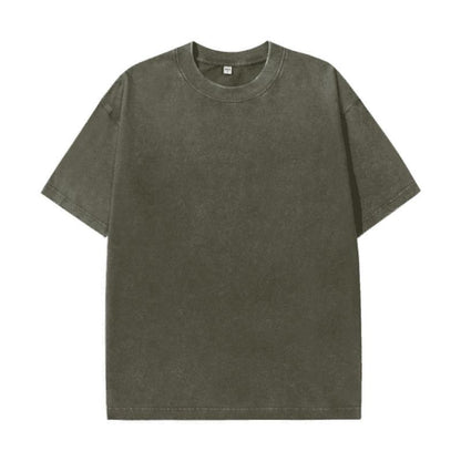 Playera Oversize Lavado Ácido, Camiseta de Algodón Pesado Vi